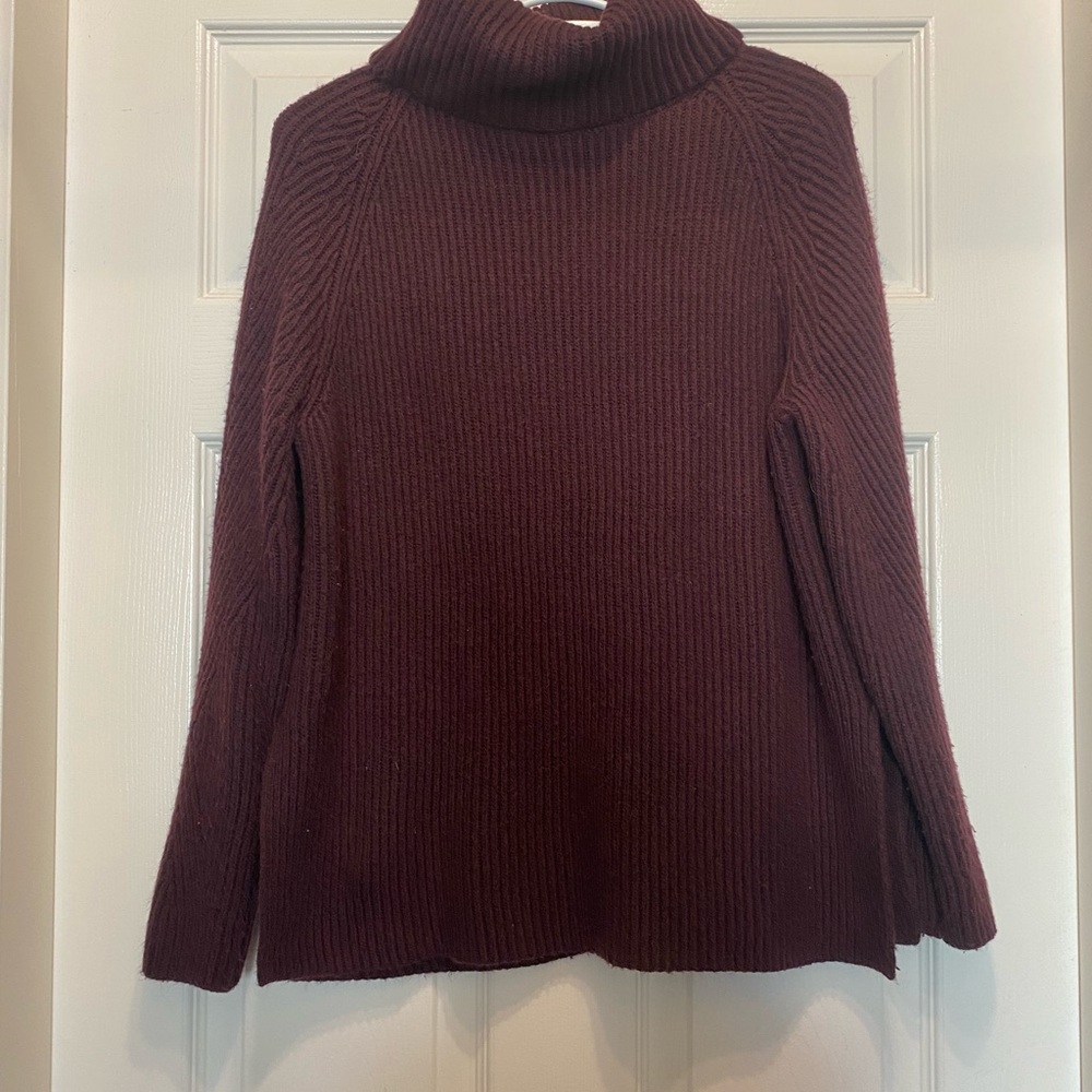 Denver Hayes Maroon Turtleneck Sweater